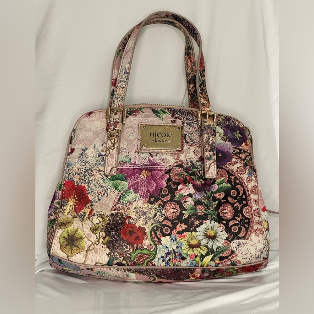 Nicole Miller floral handbag